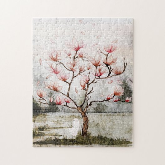 Unter dem Magnolienbaum Puzzle (Vertikal)