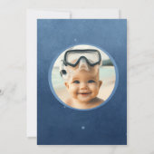 Unter dem Meer 1. Geburtstag Einladung mit Foto (Rückseite)