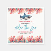 Unter dem Meer 1. Geburtstag Party Serviette (Vorderseite)
