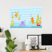 UNTER DEM MEER 36 x 24 ART DRUCKEN Poster (Heimbüro)