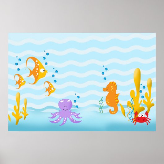 UNTER DEM MEER 36 x 24 ART DRUCKEN Poster (Vorne)