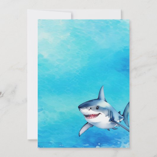 Unter dem Meer 4. Geburtstag Einladung (Rückseite)