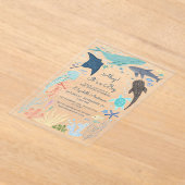 Unter dem Meer Ahoy! Es ist ein Junge Acryleinladungen (Ablage )