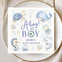 Unter dem Meer Ahoy Es ist ein Junge Ozean-Baby-Pa