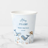 Unter dem Meer Ahoy ist eine Baby-Dusche. Pappbecher (Vorderseite)