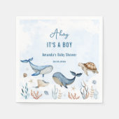 Unter dem Meer Ahoy ist eine Baby-Dusche. Serviette (Vorderseite)