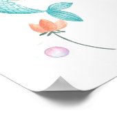 UNTER DEM MEER, AM GEBURTSTAG, WASSERFARBMERMAID POSTER (Ecke)