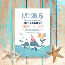 Unter dem Meer Aquarell Whale Beach Babydusche Einladung