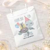 Unter dem Meer Aquarellschildkröte Geburtstag viel Geschenktütchen (Ausgeschnitten)