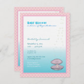 Unter dem Meer Baby Girl Dusche Ankündigung Perle (Vorne/Hinten)