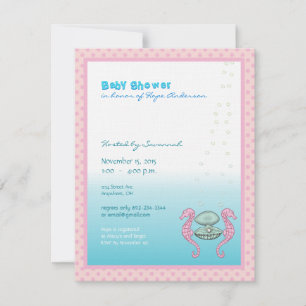 Unter dem Meer Baby Mädchen Babyparty Ankündigung