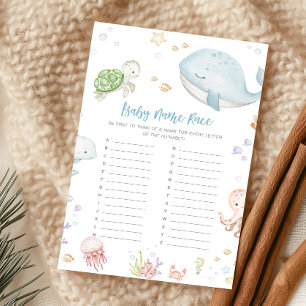Unter dem Meer Baby Shower Babynamen-Rennen Spiel