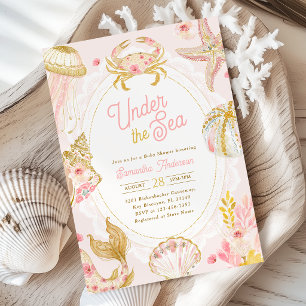 Unter dem Meer Baby Shower Einladung
