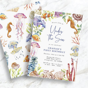 Unter dem Meer Baby Shower Einladung