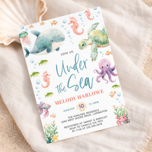 Unter dem Meer Baby-Shower-Einladung Einladung