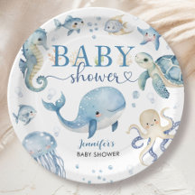 Unter dem Meer Baby Shower Junge Blauer Ozean