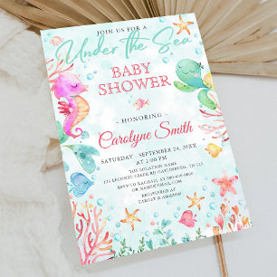 Unter dem Meer Baby Shower Nautical Design Einladung