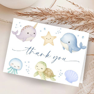 Unter dem Meer Baby Shower Ozean Danke Karte