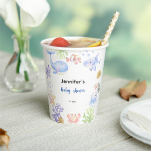Unter dem Meer Baby Shower Ozean Tiere Pappbecher