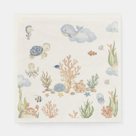 Unter dem Meer Baby Shower Papier Servietten