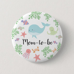 Unter dem Meer Baby Shower Süße Kawaii werdende Mu Button