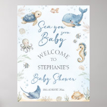 Unter dem Meer Baby Shower Willkommensschild