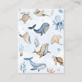 Unter dem Meer Babyduschbücher für Kinder Begleitkarte (Rückseite)