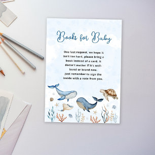 Unter dem Meer Babyduschbücher für Kinder Begleitkarte