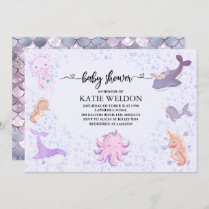 Unter dem Meer Babydusche Einladung