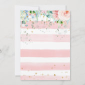 Unter dem Meer Babydusche Einladung Girl Ocean (Rückseite)