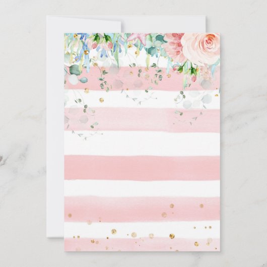 Unter dem Meer Babydusche Einladung Girl Ocean (Rückseite)