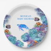 Unter dem Meer Babydusche Nautic Ocean Pappteller (Vorderseite)