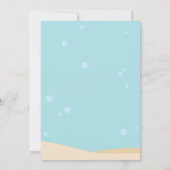 Unter dem Meer Babydusche Preis Spiel in Rosa Einladung (Rückseite)