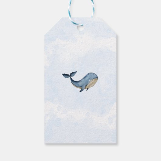 Unter dem Meer Babydusche Vielen Dank Geschenkanhänger (Rückseite)