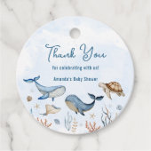 Unter dem Meer Babydusche Vielen Dank Geschenkanhänger (Vorderseite)