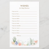 Unter dem Meer Babydusche Wünsche für eine Babykar (Vorderseite)