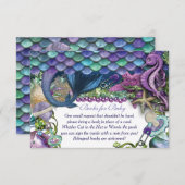 Unter dem Meer Babyduscherkarten Begleitkarte (Vorne/Hinten)