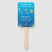 Unter dem Meer Big 4. Geburtstag FotoCollage Fächer (Rückseite)