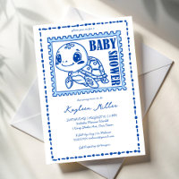 Unter dem Meer blau süße Schildkröte Baby-Party