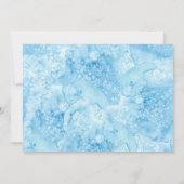 Unter dem Meer Blauen und Gold Bridal Dusche Einla Einladung (Rückseite)