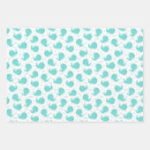 Unter dem Meer blauer Wale schwimmen und Spaß habe Geschenkpapier Set (Vorderseite)