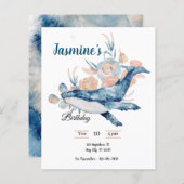 Unter dem Meer Blue Beach Whale babyShower (Vorne/Hinten)