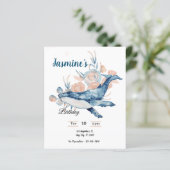 Unter dem Meer Blue Beach Whale babyShower (Stehend Vorderseite)