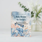 Unter dem Meer Blue Beach Whale babyShower (Stehend Vorderseite)