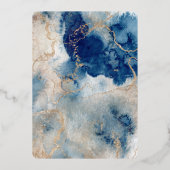 Unter dem Meer Blue Beach Whale babyShower Folieneinladung (Rückseite)