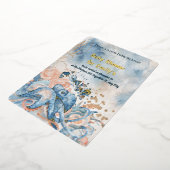 Unter dem Meer Blue Beach Whale babyShower Folieneinladung (Gedreht)