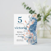 Unter dem Meer Blue Beach Whale babyShower Postkarte (Stehend Vorderseite)