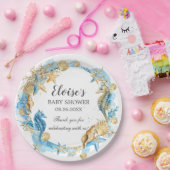 Unter dem Meer Blue Gold Boy Baby Shower  Pappteller (Party)
