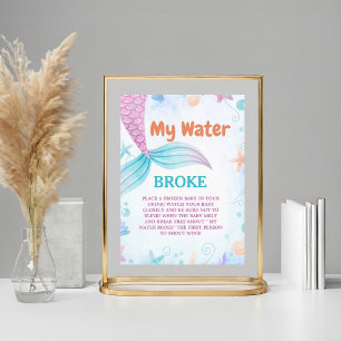 Unter dem Meer brach mein Wasser das Baby Duschens Poster