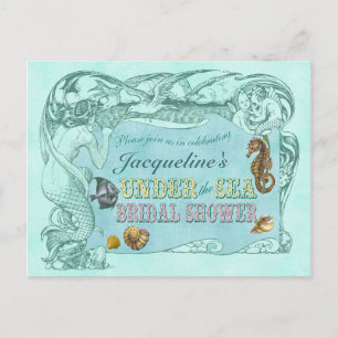 Unter dem Meer Bridal Dusche Einladung Postkarte